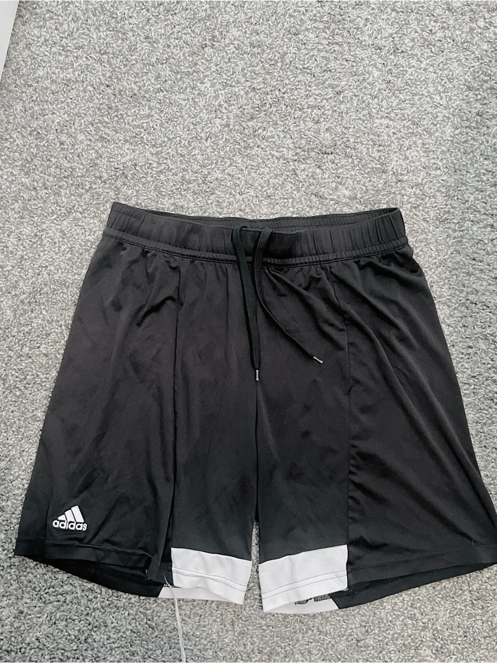 adidas‎ Men’s  Black Athletic Shorts with White Accents